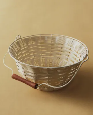 Zara Home Корзина из металла, цвет кремовый, 25 см