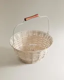 Zara Home Корзина из металла, цвет кремовый, 25 см — фото 3
