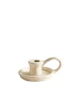 Zara Home Подсвечник из глины, цвет белый, 13.5 см — фото 7