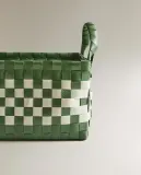 Zara Home Корзина изо льна, цвет зелёный, 19 см — фото 5
