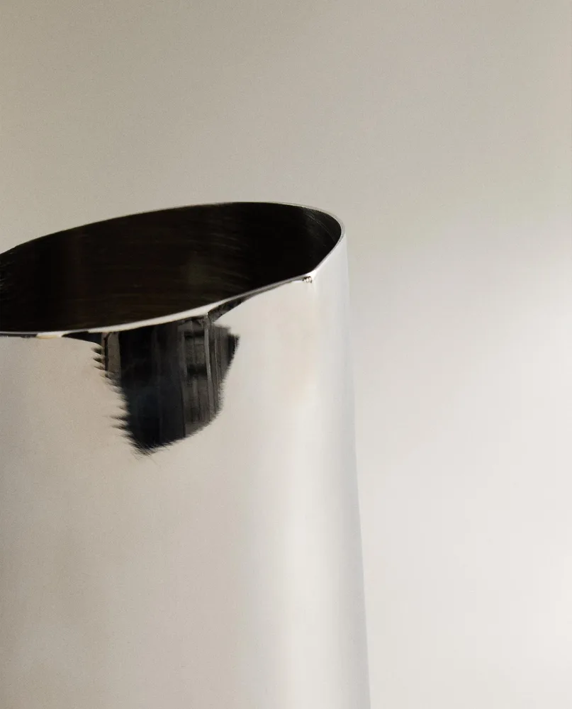 Zara Home Ваза из нержавеющей стали, цвет серый, 10 см