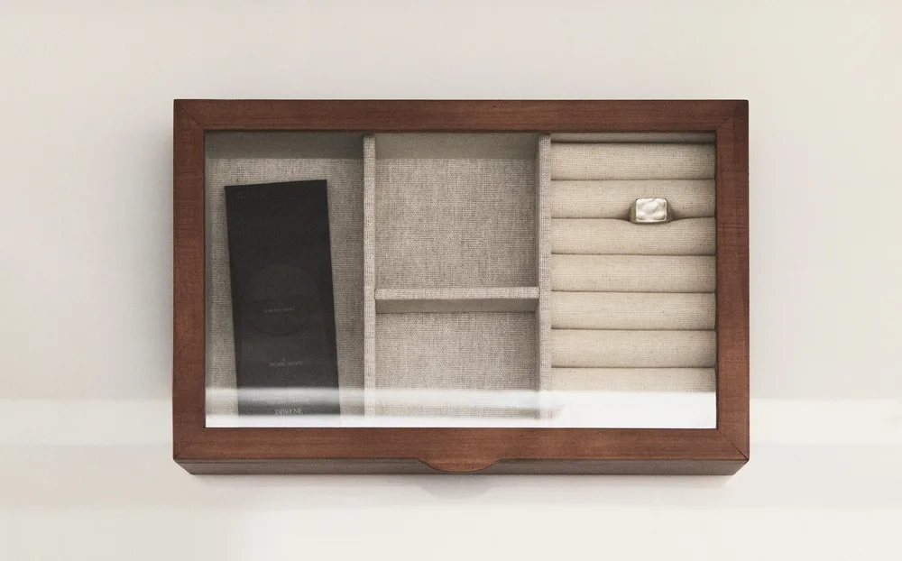 Zara Home Шкатулка из дерева, цвет коричневый, 29.6 см