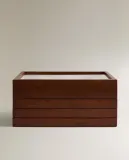 Zara Home Шкатулка из дерева, цвет коричневый, 38 см — фото 2