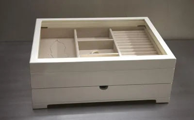 Zara Home Шкатулка изо льна, цвет белый, 36 см