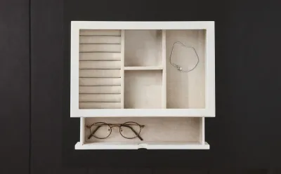 Zara Home Шкатулка изо льна, цвет белый, 30 см