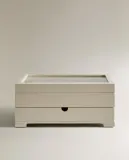 Zara Home Шкатулка изо льна, цвет белый, 30 см — фото 5