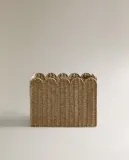 Zara Home Корзина из плетёной бумаги, цвет бежевый, 50 см — фото 5