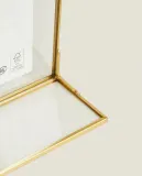 Zara Home Фоторамка из стекла, цвет золотой, 21 см — фото 5