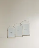 Zara Home Фоторамка из стекла, цвет золотой, 21 см — фото 6