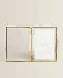 Zara Home Фоторамка из стекла, цвет золотой, 18 см — фото 3
