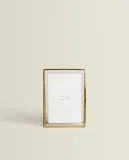 Zara Home Фоторамка из стекла, цвет золотой, 18 см — фото 4