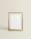 Zara Home Фоторамка из стекла, цвет золотой, 18 см — фото 5