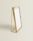 Zara Home Фоторамка из стекла, цвет золотой, 18 см — фото 6