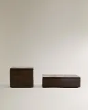 Zara Home Коробка для хранения из дерева, цвет коричневый, 11 см — фото 5