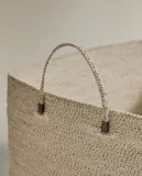 Zara Home Корзина из морской травы, цвет белый, 27 см — фото 3