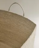 Zara Home Корзина из морской травы, цвет белый, 27 см — фото 4