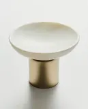 Zara Home Предмет декора из мрамора, цвет золотой, 15.5 см — фото 1