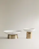 Zara Home Предмет декора из мрамора, цвет золотой, 15.5 см — фото 2