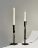 Zara Home Подсвечник из металла, цвет чёрный, 20 см — фото 1