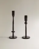 Zara Home Подсвечник из металла, цвет чёрный, 20 см — фото 4