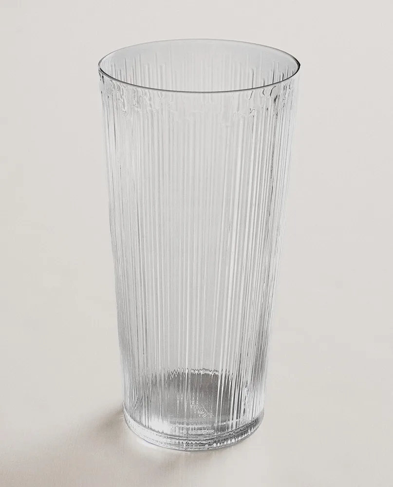 Zara Home Ваза из стекла, цвет зелёный, 25 см
