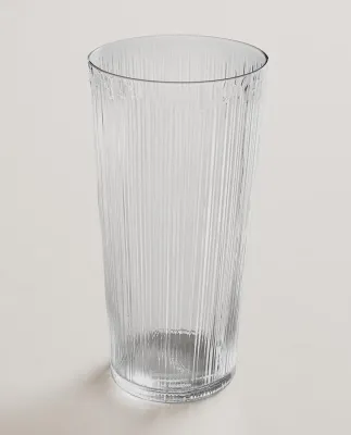 Zara Home Ваза из стекла, цвет зелёный, 25 см