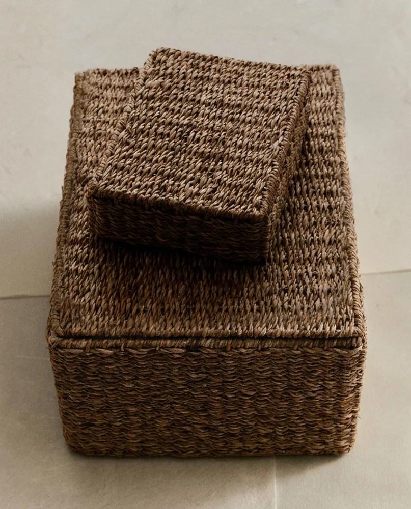 Zara Home Корзина из морской травы, цвет коричневый, 30 см