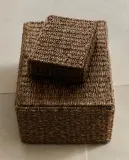 Zara Home Корзина из морской травы, цвет коричневый, 30 см — фото 1