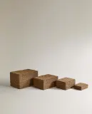 Zara Home Корзина из морской травы, цвет коричневый, 30 см — фото 3