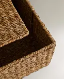 Zara Home Корзина из морской травы, цвет коричневый, 30 см — фото 4