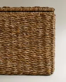Zara Home Корзина из морской травы, цвет коричневый, 30 см — фото 6