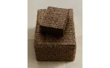 Zara Home Корзина из морской травы, цвет коричневый, 30 см — фото 8