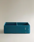 Zara Home Корзина из плетёной бумаги, цвет синий, 39 см — фото 4