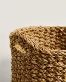 Zara Home Корзина из морской травы, цвет бежевый, 25 см — фото 8