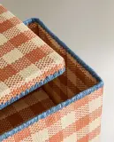 Zara Home Корзина из плетёной бумаги, цвет горчичный, 30 см — фото 2