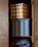 Zara Home Корзина из плетёной бумаги, цвет горчичный, 30 см — фото 5