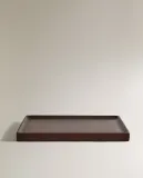Zara Home Поднос из дерева, цвет коричневый, 20 см — фото 8