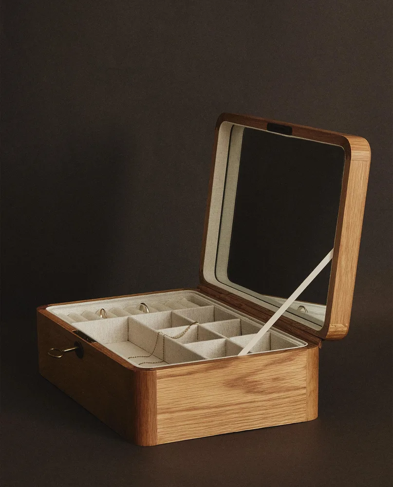 Zara Home Шкатулка из дерева, цвет коричневый, 30 см · 7169/452