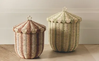 Zara Home Корзина из плетёной бумаги, цвет разноцветный, 37 см · 2614/049