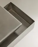 Zara Home Коробка для хранения из нержавеющей стали, цвет серебристый, 10.5 см — фото 5