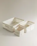 Zara Home Корзина изо льна, цвет бежевый, 13.5 см — фото 2