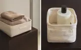 Zara Home Корзина изо льна, цвет бежевый, 13.5 см — фото 5