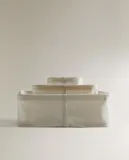Zara Home Корзина изо льна, цвет бежевый, 13.5 см — фото 7