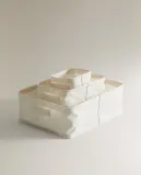 Zara Home Корзина изо льна, цвет бежевый, 13.5 см — фото 8