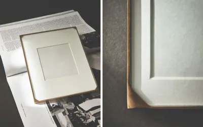 Zara Home Фоторамка из стекла, цвет коричневый, 15 см