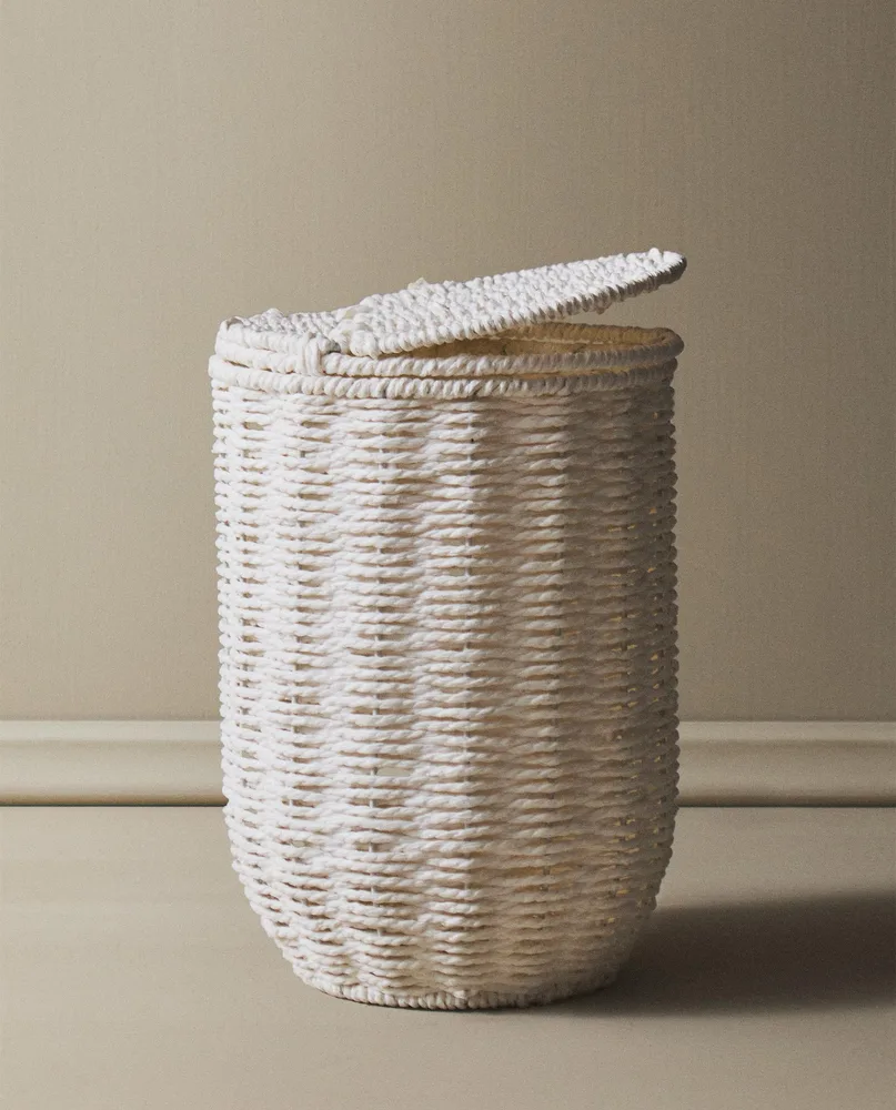 Zara Home Корзина из металла, цвет белый, 31 см