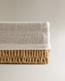 Zara Home Корзина из металла, цвет бежевый, 20 см — фото 2