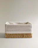 Zara Home Корзина из металла, цвет бежевый, 20 см — фото 4