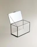 Zara Home Шкатулка из стекла, цвет чёрный, 22 см — фото 3