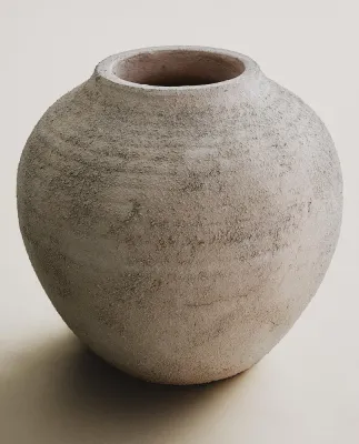 Zara Home Ваза из фаянса, цвет серый, 32 см